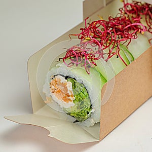 Sushi Box With Salmon Sushi Piece