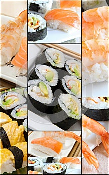 Sushi collage