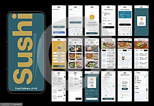 Sushi Delivery. Design of the Mobile Application, UI, UX.