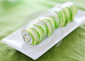 Sushi - Dragon roll with avocado and crab meat