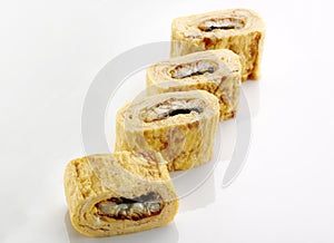 Sushi with eel and omelette