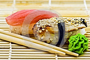 Sushi Eel and Tuna