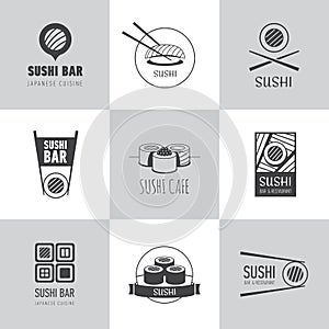 Sushi logotypes vector set. Sushi logotypes vector set. photo