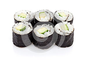 Sushi maki with cucumber