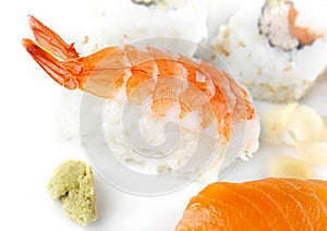 Sushi Meal on white plate