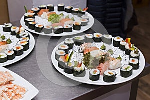 Sushi on a plate