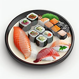 sushi plate and chopsticks 2