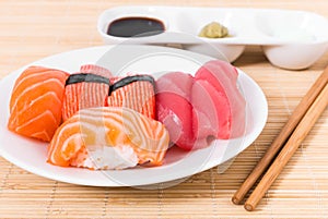 Sushi on a plate