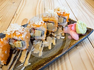 Sushi Roll - California Maki Sushi. Japanese cuisine