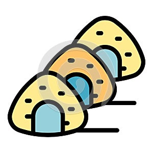 Sushi roll icon vector flat