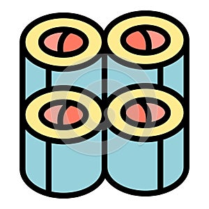 Sushi roll icon vector flat