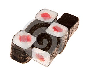 A sushi roll set with nori