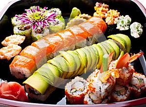 Sushi rolls.