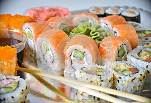 Sushi rolls set