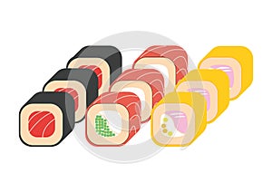 Sushi rolls set