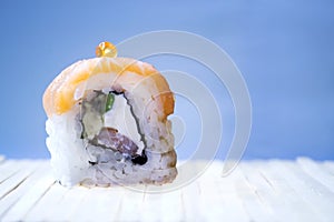 Sushi rolls traditional japanese food isolated. concept japanese restaurant