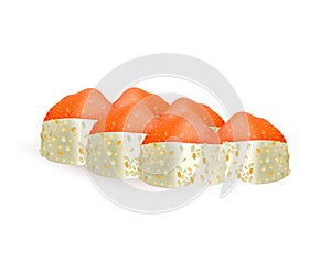 Sushi rolls vector icons. Food japanese menu, rice and seafood.Asian food.