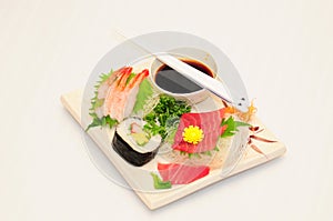 Sushi Rolls on White Background