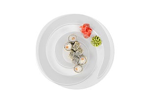 Sushi, rolls on a white isolated background