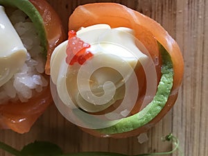 A Sushi Salmon Rose