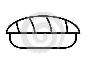 Sushi with salmon, vector icon