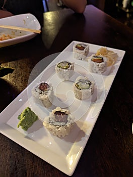 Sushi sampler appetizer
