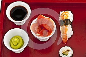 Sushi,sashimi,Maki Japanese cuisine.