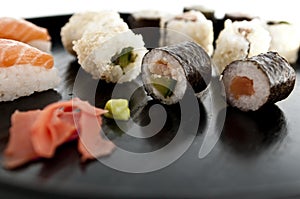 Sushi,sashimi,Maki Japanese cuisine.