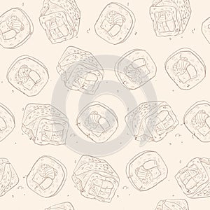 Sushi seamless pattern