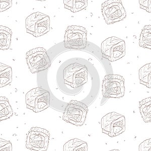 Sushi seamless pattern