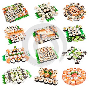 Sushi set - Different types of maki sushi