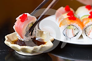 Sushi set, Japanese food