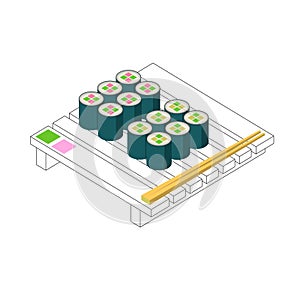 Sushi Set Minimalystic Style Pure Form Design