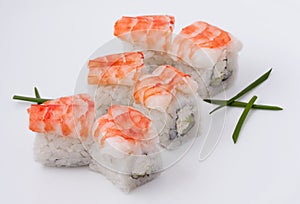 Sushi with shrimp