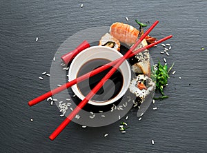 Sushi with soy img