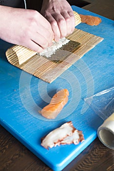 Sushi in sushi bar