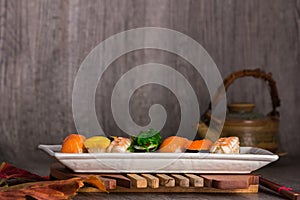 Sushi and tea drinking set