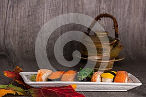 Sushi and tea drinking set