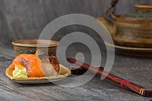 Sushi and tea drinking set