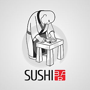 Sushi vector template logo, icon, emblem