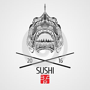 Sushi vector template logo, icon, symbol