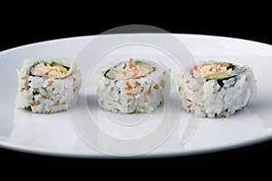 Sushi On White Plate 1