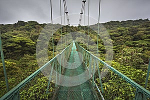 Suspended bridge in Costa Rica