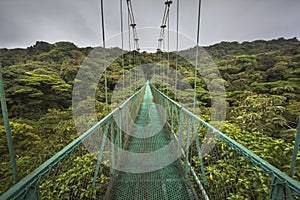 Suspended bridge in Costa Rica photo