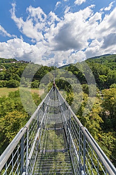 Suspended bridge of the Ferriere is a pedestrian walkway