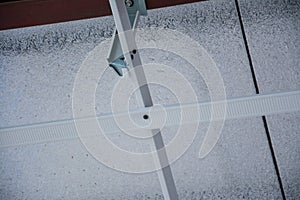 Suspended ceiling structure in construction site