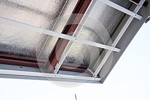 Suspended ceiling structure in construction site