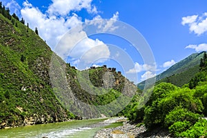 Suspended day card Tibetan Village