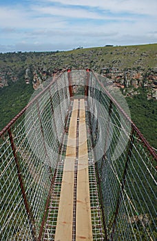 Suspended lookout platform over Oribi gorge