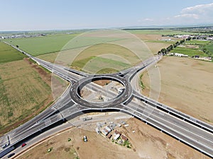 Suspended roundabout, aerial view